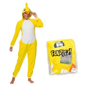 FUNZIEZ Women's Slim Fit Chicken One Piece Plush Animal Costume Jumpsuit XL NWT